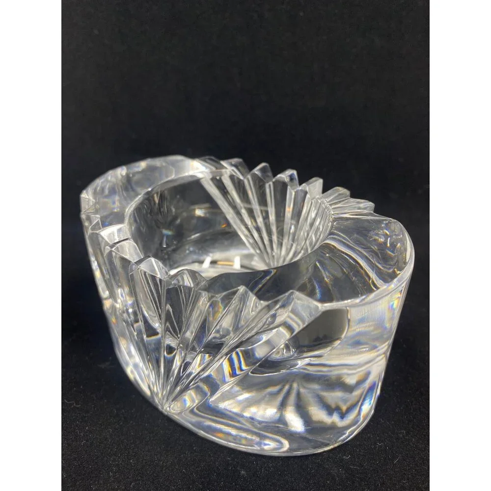 Vintage Mikasa Votive Candle Holder Lead Crystal Cut Clear Glass Heavy - Picture 6 of 12